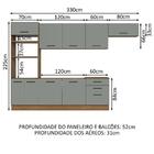 Cozinha Completa Madesa Agata 330001 Com Armário E Balcão (se