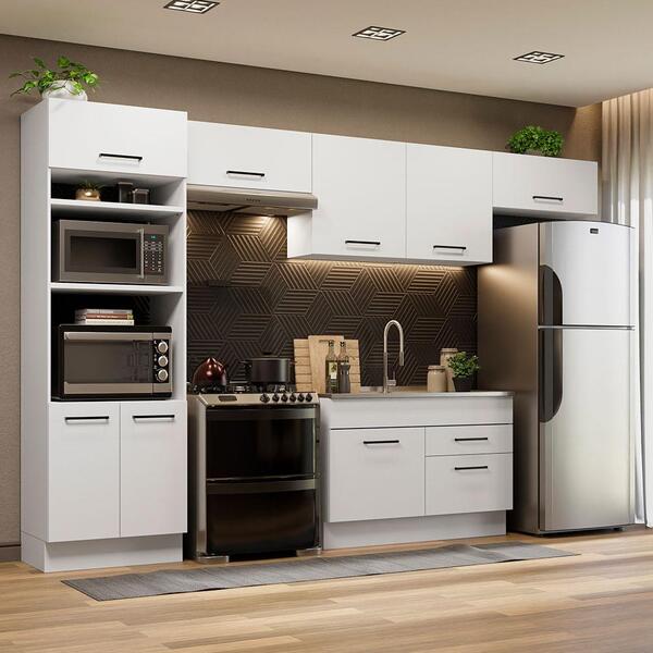 Cozinha Completa Madesa Agata 350001 Com Armário E Balcão (se