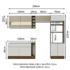 Cozinha Completa Madesa Cristal Com Armário E Balcão (sem Tam