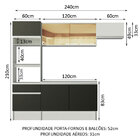 Cozinha Completa Madesa Diamante Com Armário, Balcão E Tampo