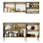 Cozinha Completa Madesa Emilly Box Com Balcão E Armário Vidro