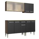 Cozinha Completa Madesa Emilly Box Com Balcão E Armário Vidro