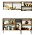 Cozinha Completa Madesa Emilly Box Com Balcão E Armário Vidro