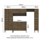 Cozinha Completa Madesa Emilly Com Armário E Balcão