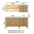 Cozinha Completa Madesa Emilly Drive Com Balcão E Armário Aér