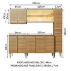 Cozinha Completa Madesa Emilly West Com Balcão, Armário Vidro