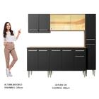 Cozinha Completa Madesa Emilly West Com Balcão, Armário Vidro