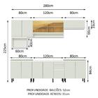 Cozinha Completa Madesa Genova Com Armário E Balcão (sem Tamp