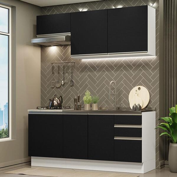 Cozinha Completa Madesa Glamy 180007 Com Armário E Balcão (se