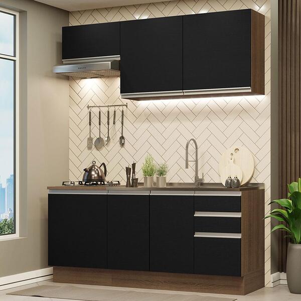 Cozinha Completa Madesa Glamy 180007 Com Armário E Balcão (se