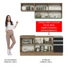 Cozinha Completa Madesa Glamy 180007 Com Armário E Balcão (se