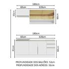 Cozinha Completa Madesa Glamy 180008 Com Armário E Balcão (se