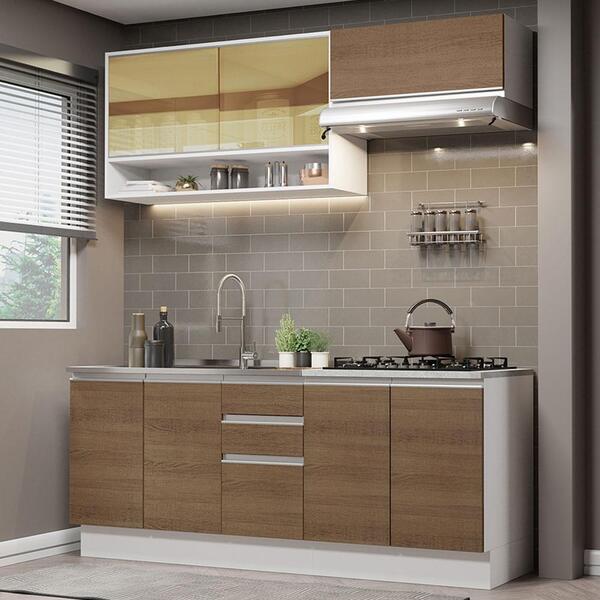 Cozinha Completa Madesa Glamy 200003 Com Armário E Balcão (se