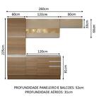 Cozinha Completa Madesa Glamy 260001 Com Armário E Balcão (se