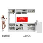 Cozinha Completa Madesa Glamy 315001 Com Armário, Balcão E Ba