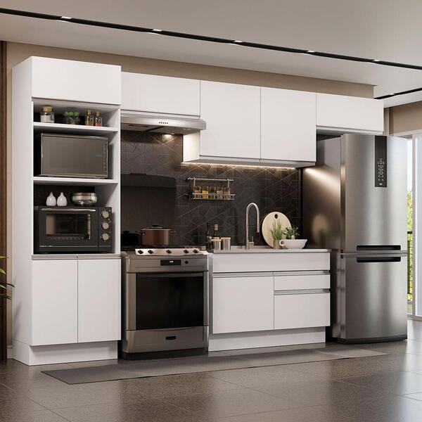 Cozinha Completa Madesa Glamy 350001 Com Armário E Balcão (se