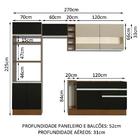 Cozinha Completa Madesa Jade Com Armário E Balcão (sem Tampo