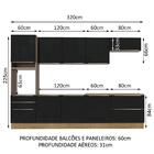 Cozinha Completa Madesa Lux 320004 Com Armário E Balcão - Rus