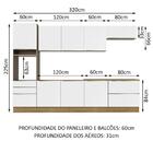 Cozinha Completa Madesa Lux 320004 Com Armário E Balcão - Rus