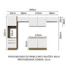 Cozinha Completa Madesa Lux 340001 Com Armário E Balcão - Rus