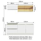 Cozinha Completa Madesa Lux Com Armário E Balcão 5 Portas 2 G