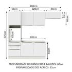 Cozinha Completa Madesa Lux Com Armário E Balcão 6 Portas 3 G