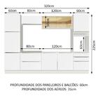 Cozinha Completa Madesa Lux Com Armário E Balcão - Branco/bra