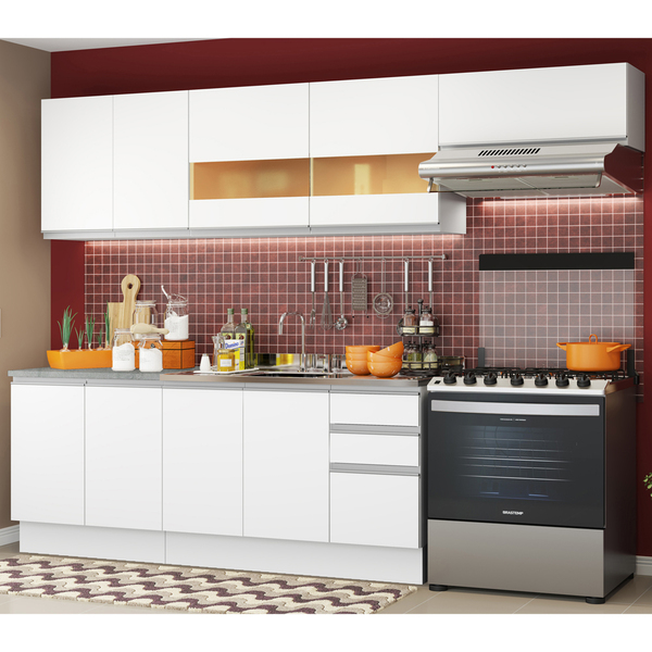 Cozinha Completa Madesa Marcela Com Armário E Balcão (sem Tam