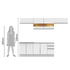 Cozinha Completa Madesa Mariana Com Armário e Balcão (Sem Tam