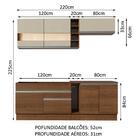 Cozinha Completa Madesa Parma Com Armário E Balcão (sem Tampo