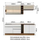 Cozinha Completa Madesa Parma Com Armário E Balcão (sem Tampo