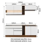 Cozinha Completa Madesa Parma Com Armário E Balcão (sem Tampo