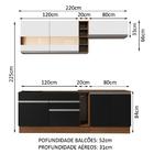 Cozinha Completa Madesa Parma Com Armário E Balcão (sem Tampo