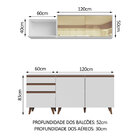 Cozinha Completa Madesa Reims 180001 Com Armário E Balcão - B