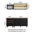 Cozinha Completa Madesa Reims 180001 Com Armário E Balcão - P