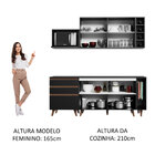 Cozinha Completa Madesa Reims 235001 Com Armário E Balcão - B