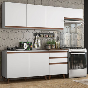 Foto de Cozinha Completa Madesa Reims 250002 Com Armário E Balcão - B