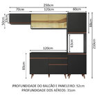 Cozinha Completa Madesa Reims 250003 Com Armário E Balcão - P