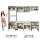 Cozinha Completa Madesa Reims 260002 Com Armário E Balcão - B