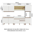 Cozinha Completa Madesa Reims 300001 Com Armário E Balcão - B