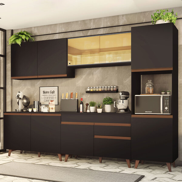 Cozinha Completa Madesa Reims 300001 Com Armário E Balcão - P