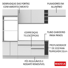 Cozinha Completa Madesa Safira com Armário e Balcão (Sem Tamp