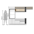 Cozinha Completa Madesa Safira Com Armário E Balcão (sem Tamp