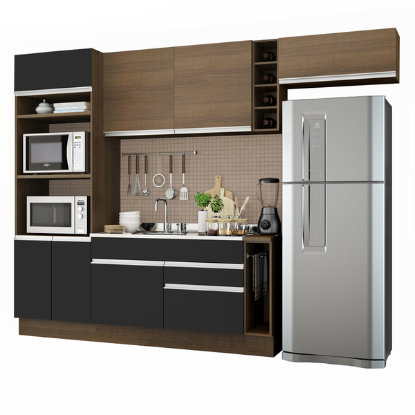 Cozinha Completa Madesa Safira Com Armário E Balcão (sem Tamp