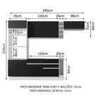 Cozinha Completa Madesa Safira Com Armário E Balcão (sem Tamp