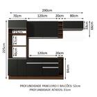 Cozinha Completa Madesa Safira Com Armário E Balcão (sem Tamp