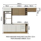 Cozinha Completa Madesa Stella 290002 Com Armário E Balcão
