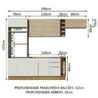 Cozinha Completa Madesa Stella 290002 Com Armário E Balcão