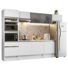 Cozinha Completa Madesa Topazio 300001 Com Armário, Balcão E