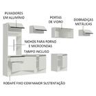 Cozinha Completa Madesa Topazio 300001 Com Armário, Balcão E